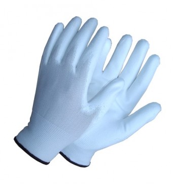 Polyester gloves with polyurethane palm, size 10, 12 pairs