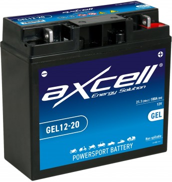 Axcell Garden GEL 20Ah 180A -/+ 12V akumuliatorius 182x77x168mm  