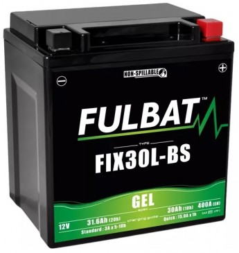 Fulbat GEL 30Ah 400A -/+ 12V akumuliatorius 164x125x175mm  