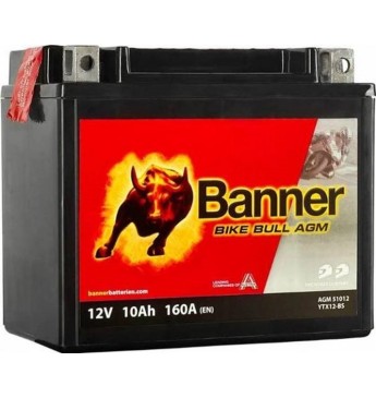 Banner 10Ah Bike Bull AGM 12V 160A akumuliatorius 150x87x131mm  