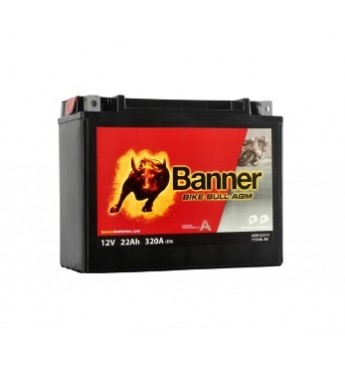 Banner 22Ah Bike Bull AGM 12V 320A akumuliatorius 205x87x162mm  