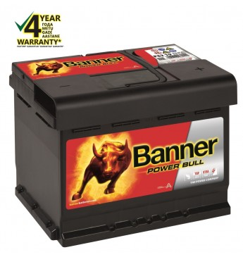 Banner 62 Ah 550A 12V Power Bull akumuliatorius 241x175x190mm  