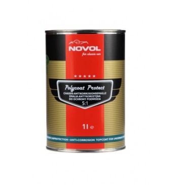 POLYCOAT PROTECT 5:1 - Antikoroziniai dažai juodi apatinei kėbulo daliai, važiuoklei  1 l  