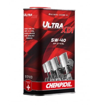 Ultra XDI 5W-40 1L sintetinė dyzelinė alyva metalo pakuotėje  