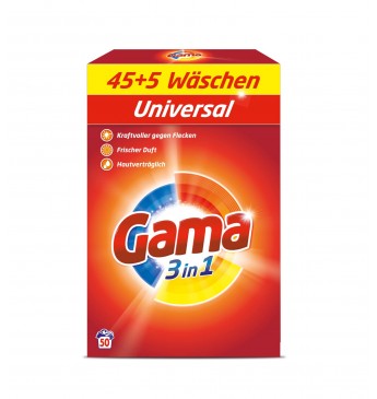 GAMA Universalūs skalbimo milteliai 3.25kg / 50 skalbimų  