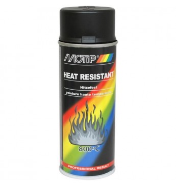 Karščiui atsparūs dažai juodi MOTIP +800°C 400 ml  