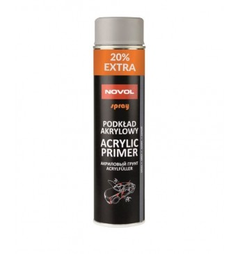 Aerozolinis pilkas akrilinis gruntas ACRYL PRIMER 600ml │Novol  