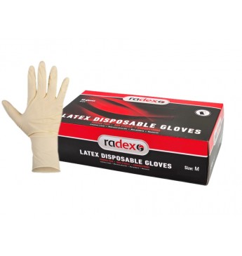RADEX Latex disposable gloves M (50 pcs.)