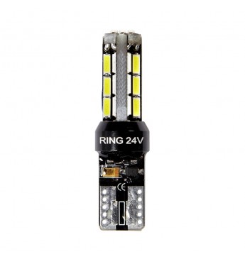 LED lemputė RING 24V 3W W5W RING W2.1x9.5d 6000K 220 liumenų  