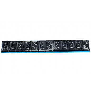 Adhesive weights,epoxy polyester co., ALU 12x5g, Black