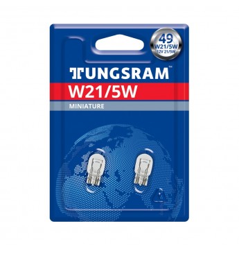 Lemputė 12V 21/5W W3x16q be cokolio didelė BL2vnt. TUNGSRAM 7443  